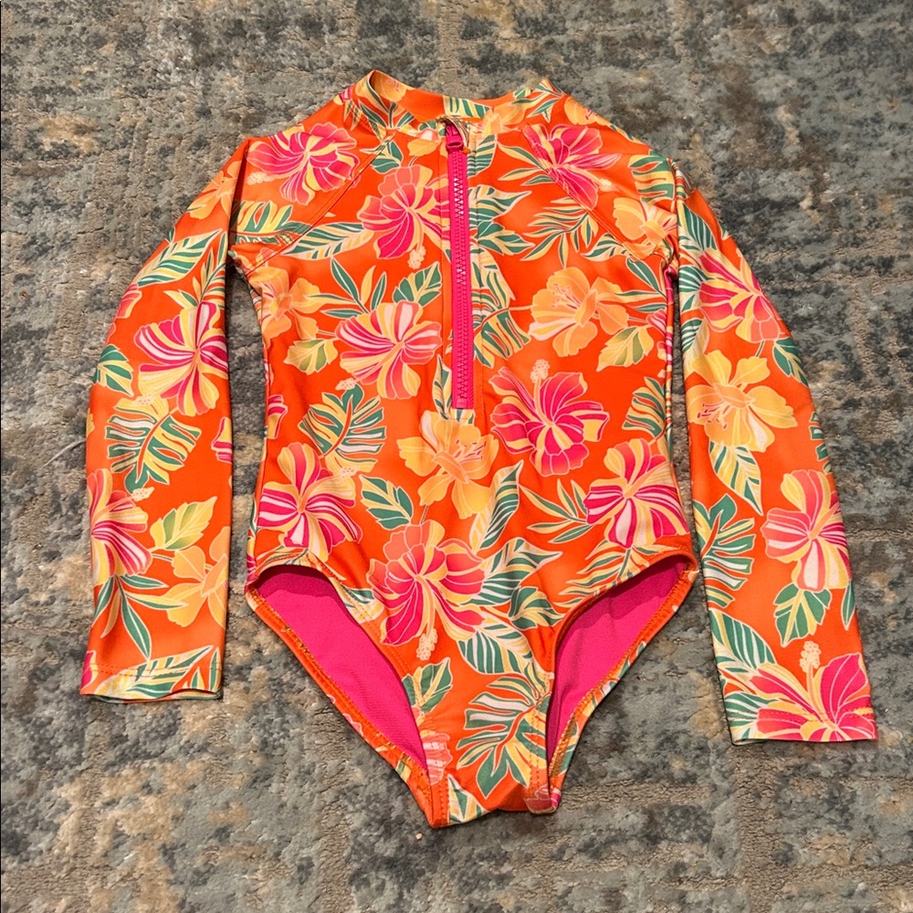 Floral Long Sleeve Kids Swimwear EUC!